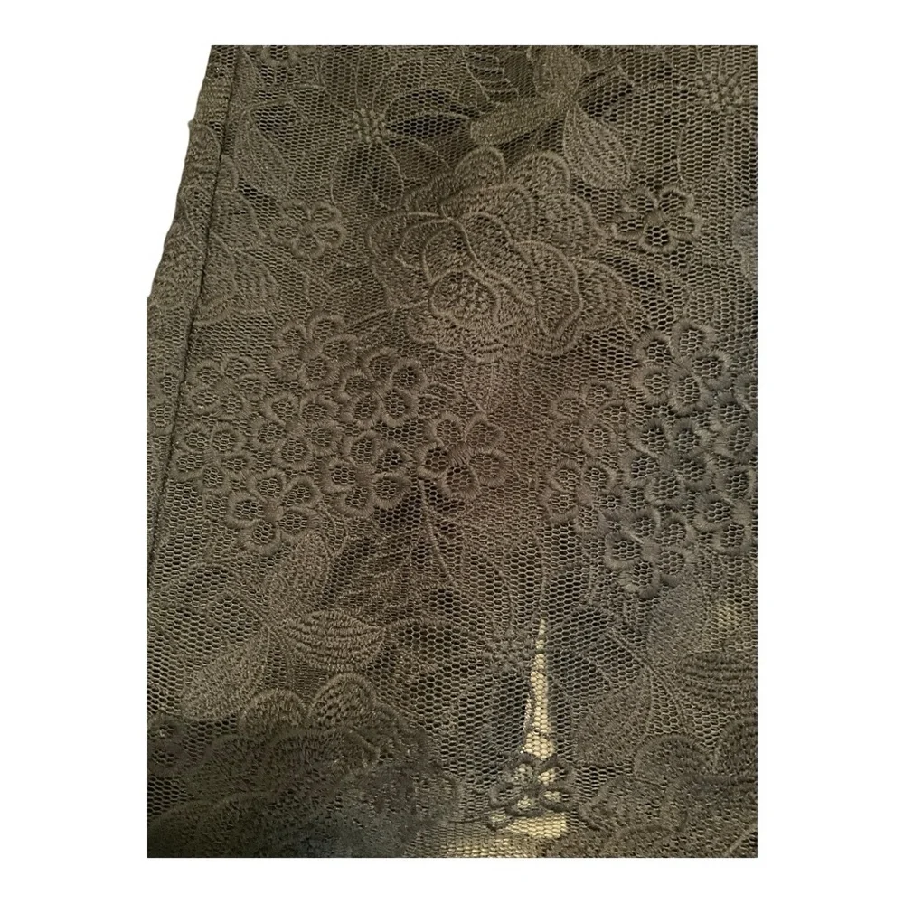 Badgley Mischka Women’s Black Lace Pattern Midi Length Dress Size: M | US 8 - Picture 7 of 9